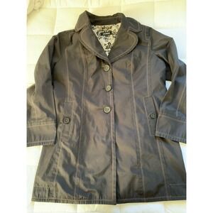 GUESS  Woman  Peacoat Trench 2X Black‎ Buttons Polyester